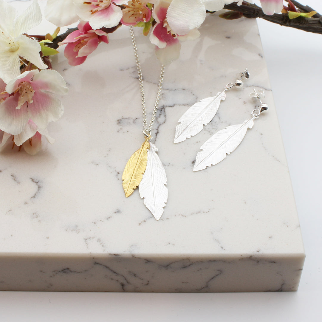 Silver Feather Necklace